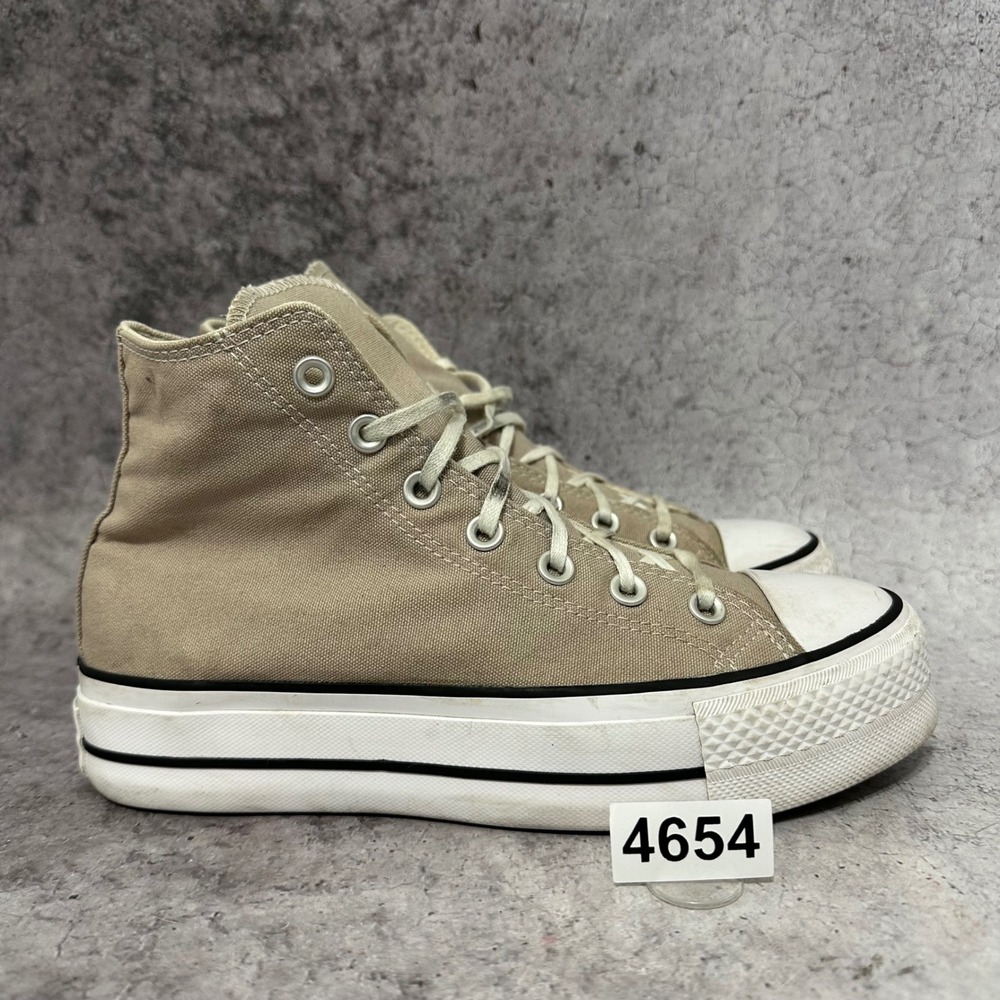 Converse Chuck Taylor All Star Lift Platform High Women 7.5 Tan Papyrus A06139F